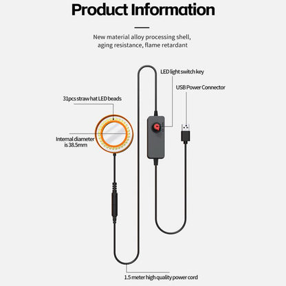JTX S3 LED Microscope Light Source - 31Pcs High Brightness, Dustproof, USB Charging, Compatible with Monocular/Stereo Microscopes