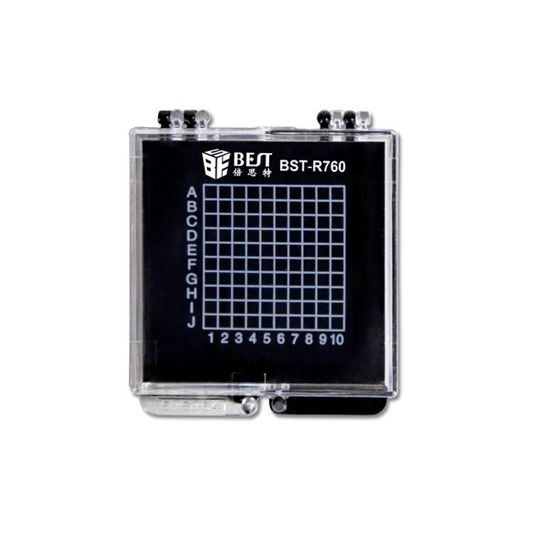 BST-R760 Mini Transparent Anti-Static Chip Storage Box | Self-Adsorbing PS & Silicone | 6x5.3x1cm