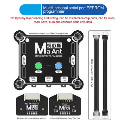 MaAnt E1 Multifunctional EEPROM Programmer for Charging IC Chips, Layered Reading/Writing Without Disassembly