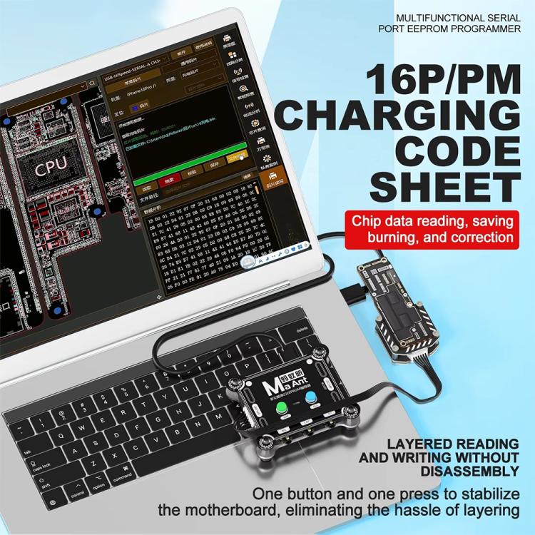 MaAnt E1 Multifunctional EEPROM Programmer for Charging IC Chips, Layered Reading/Writing Without Disassembly