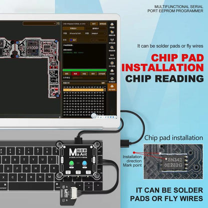 MaAnt E1 Multifunctional EEPROM Programmer for Charging IC Chips, Layered Reading/Writing Without Disassembly