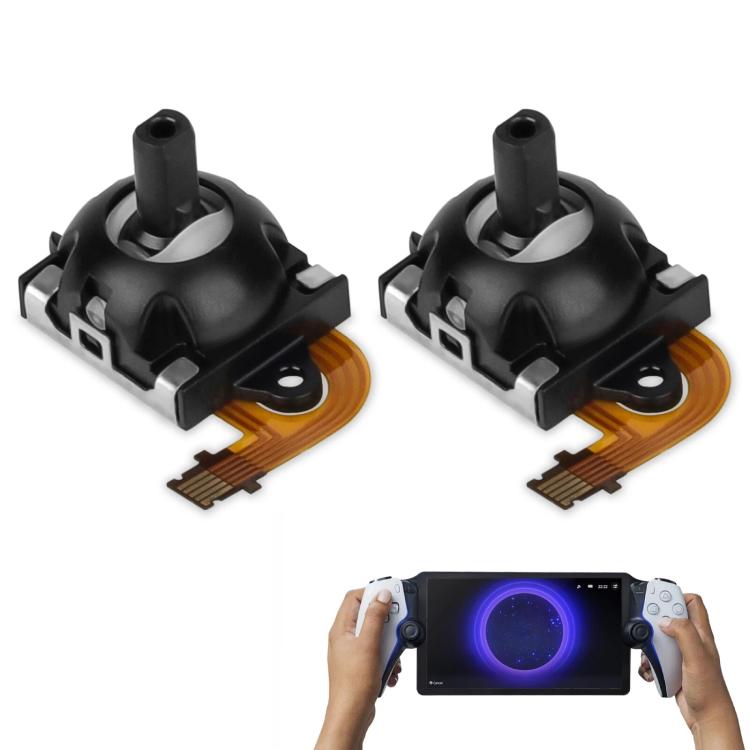 Replacement 3D Hall Effect Analog Joystick Pair for Sony PS5 Portal & PSVR2 Controllers (Black)