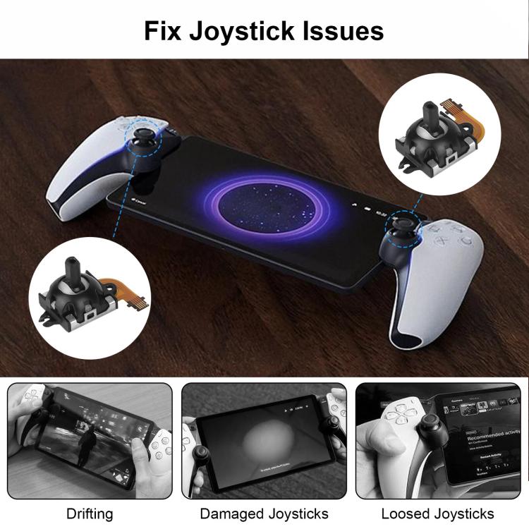Replacement 3D Hall Effect Analog Joystick Pair for Sony PS5 Portal & PSVR2 Controllers (Black)