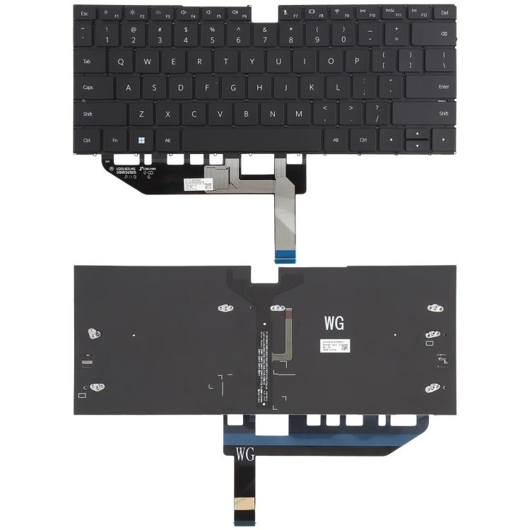 Huawei MateBook X EUL-W19 EUL-W19P EUL-W29P EUL-WX9 US Version Backlit Keyboard Replacement (Black)