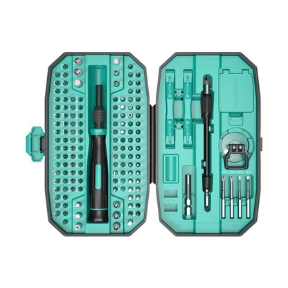 152-in-1 Precision Screwdriver Tool Kit (Black/Green) - Ergonomic Handle, CR-V Steel Bits, Compact Case