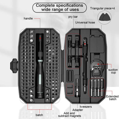 152-in-1 Precision Screwdriver Tool Kit (Black/Green) - Ergonomic Handle, CR-V Steel Bits, Compact Case