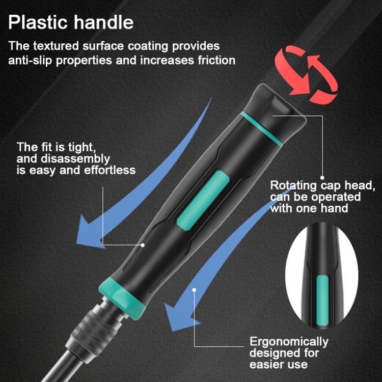 152-in-1 Precision Screwdriver Tool Kit (Black/Green) - Ergonomic Handle, CR-V Steel Bits, Compact Case
