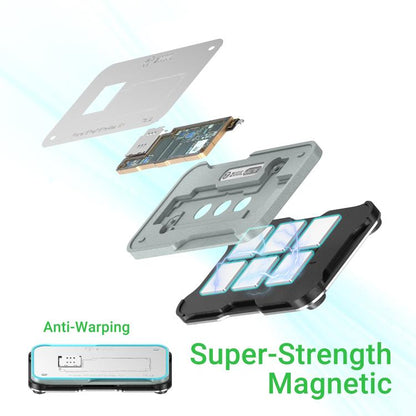 2uul BH40 BGA Reballing Stencil Platform Set for iPhone 17 Series - Mid Layer Alignment & Magnetic Support