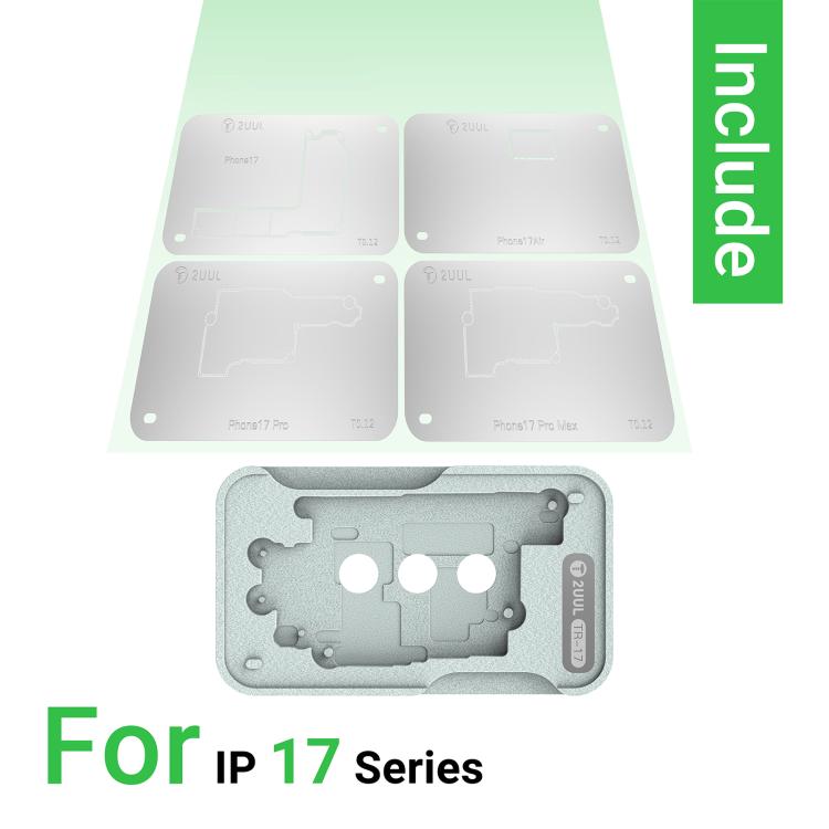 2uul BH40 BGA Reballing Stencil Platform Set for iPhone 17 Series - Mid Layer Alignment & Magnetic Support