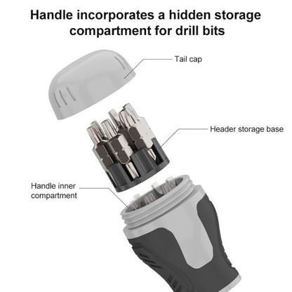15-in-1 Mini Manual Ratchet Screwdriver Set with Precision Bits for Electronics, Laptops, and Smartphones