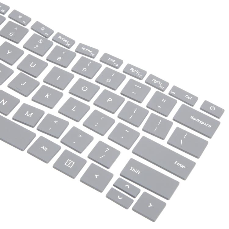 US English Keycaps for Microsoft Surface Laptop 3 / 4 (Silver) - Replace Damaged Caps, Enhance Appearance
