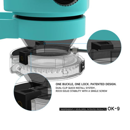 RF4 OK-9 Adjustable LED Ring Light (144pcs) for Binocular/Trinocular Stereo Microscopes - Black, Easy Install