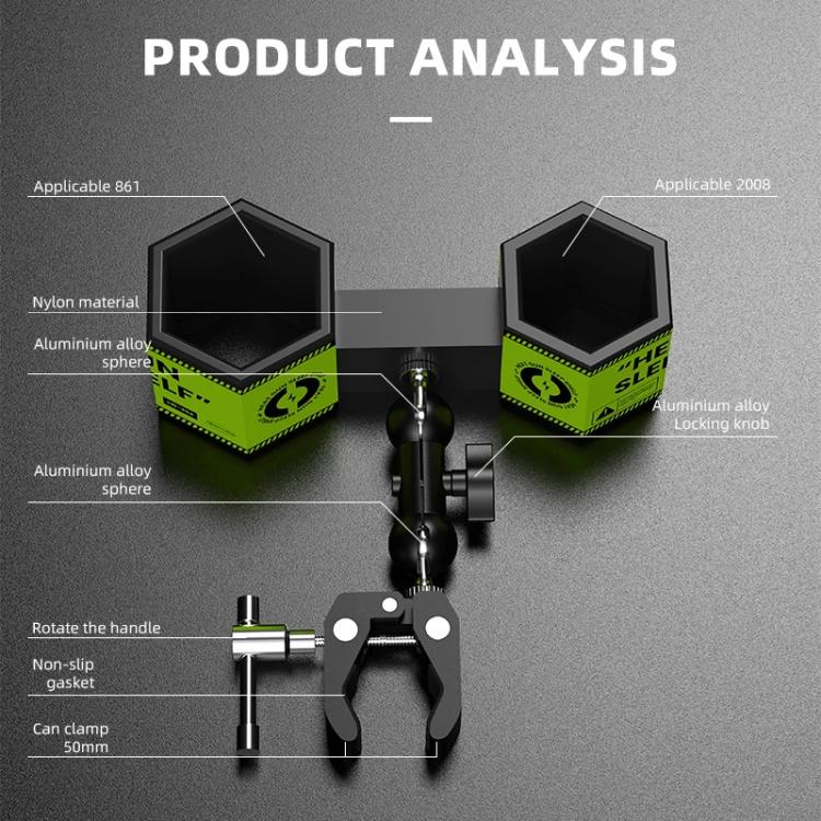 LUOWEI LW-304 861DW Hot Air Gun Bracket with Adjustable Angles, Sleep Function & Universal Clamp