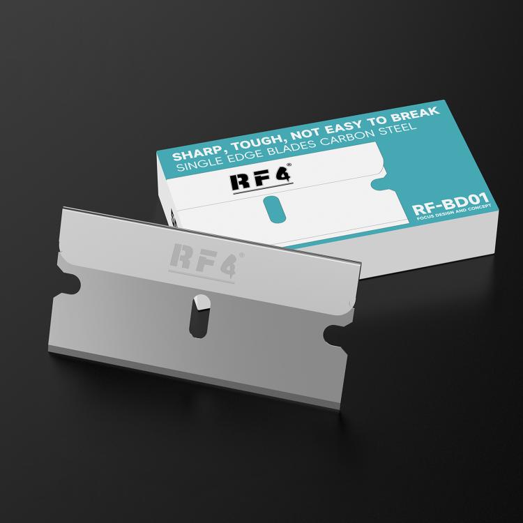 100pcs RF4 RF-BD01 Single-Sided Carbon Steel Blades for LCD Screen OCA Glue Removal - Tough & Sharp