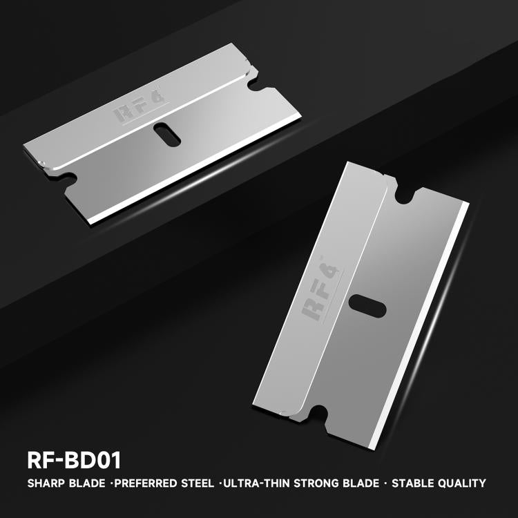 100pcs RF4 RF-BD01 Single-Sided Carbon Steel Blades for LCD Screen OCA Glue Removal - Tough & Sharp