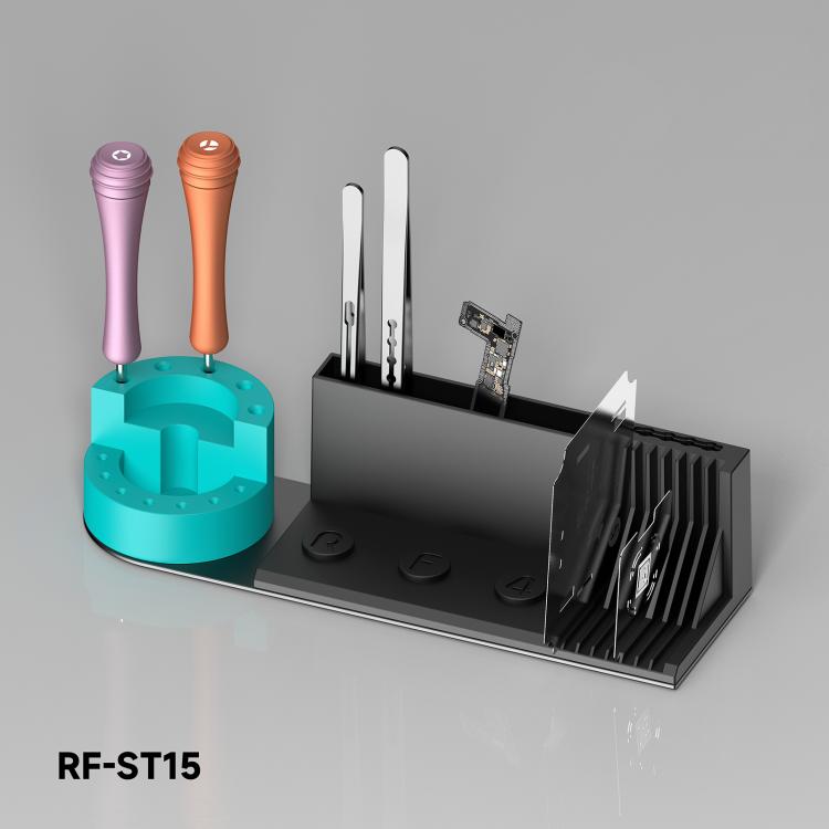 RF4 RF-ST15 360-Degree Rotating Tweezers & Screwdriver Storage Rack with Stencil Holder