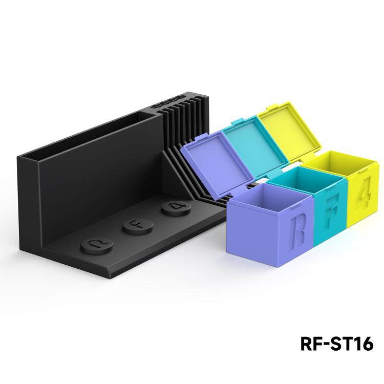 RF4 RF-ST16 Multi-Functional Screwdriver Storage Rack with Solder Paste Compartments & Metal Base