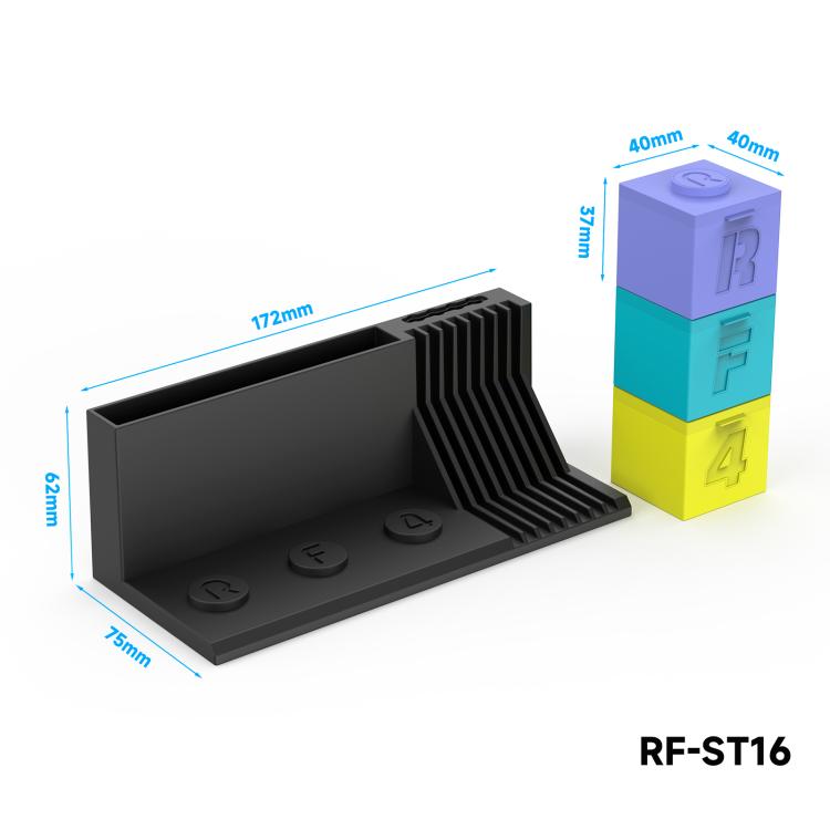 RF4 RF-ST16 Multi-Functional Screwdriver Storage Rack with Solder Paste Compartments & Metal Base