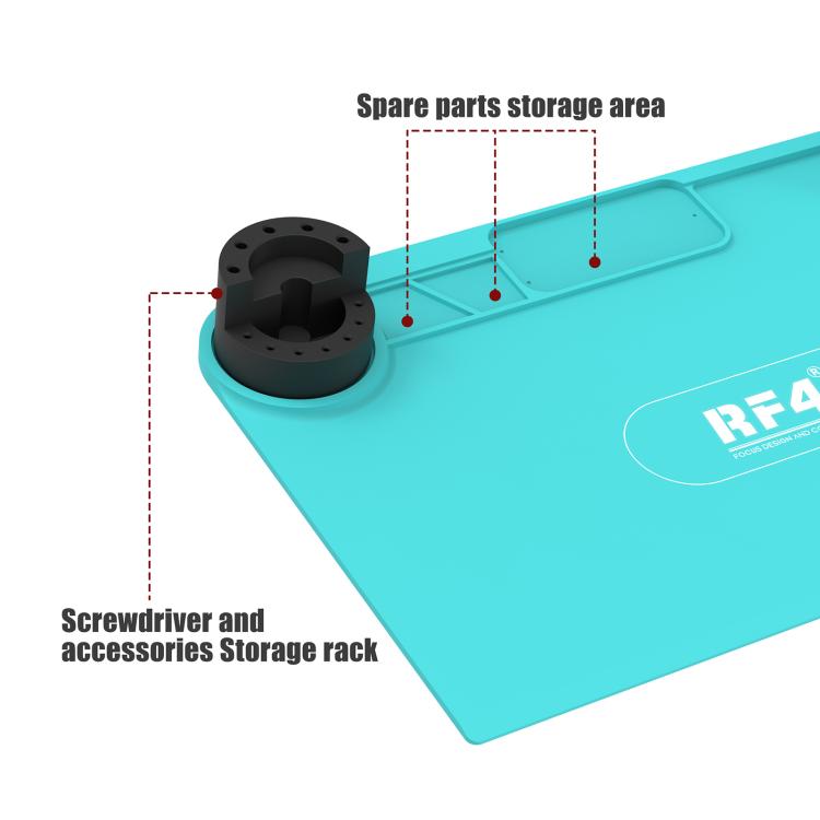 RF4 RF-PO15 High-Temperature Resistant Silicone Pad with Storage Stand - Flame-Retardant & Non-Slip Design