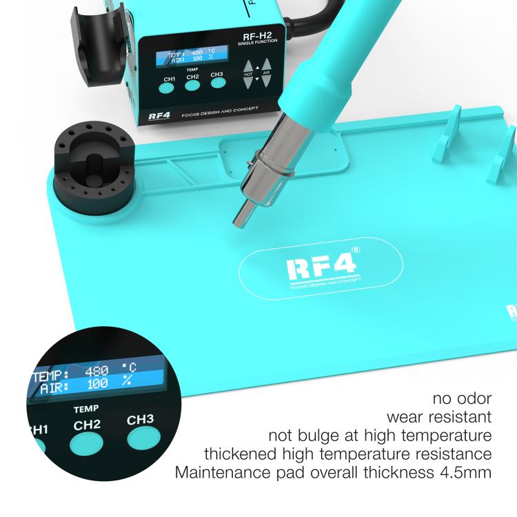 RF4 RF-PO15 High-Temperature Resistant Silicone Pad with Storage Stand - Flame-Retardant & Non-Slip Design