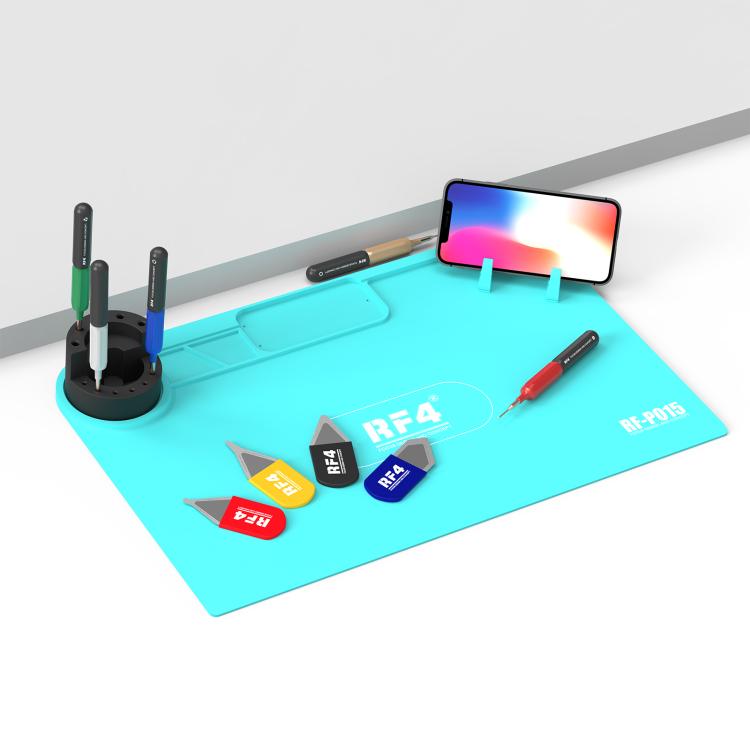 RF4 RF-PO15 High-Temperature Resistant Silicone Pad with Storage Stand - Flame-Retardant & Non-Slip Design