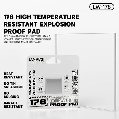 LUOWEI LW-178 High-Temperature Explosion-Proof Pad for Soldering & Electronics Repair (600°C)