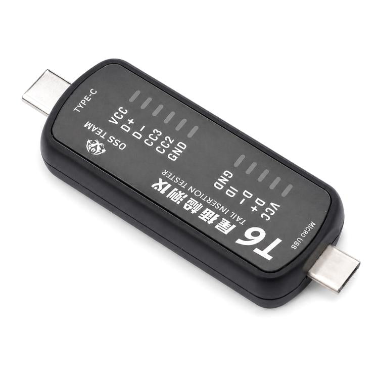 OSS T6 Smart Charging Port Tester with Blue Indicator Light, Type-C/Micro Compatibility
