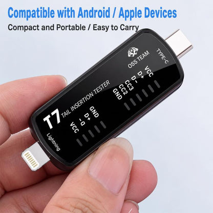 OSS T6 Smart Charging Port Tester with Blue Indicator Light, Type-C/Micro Compatibility