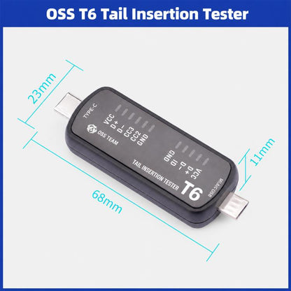 OSS T6 Smart Charging Port Tester with Blue Indicator Light, Type-C/Micro Compatibility