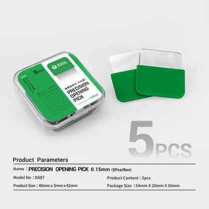 2UUL DA87 Ultra-Thin Precision Opening Picks (5 PCS Pack) - 0.15mm Scratch-Resistant Blades for Device Repair