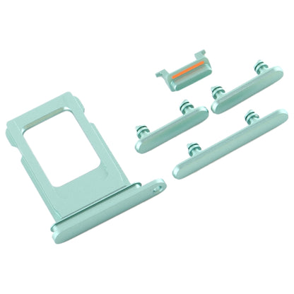 iPhone 11 SIM Card Tray and Side Key Replacement Set (Green) - Perfect Fit, Professional Installation Recommended