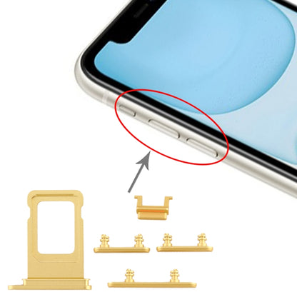 iPhone 11 SIM Card Tray and Side Key Replacement (Yellow) - Compatible, Quality Checked Parts