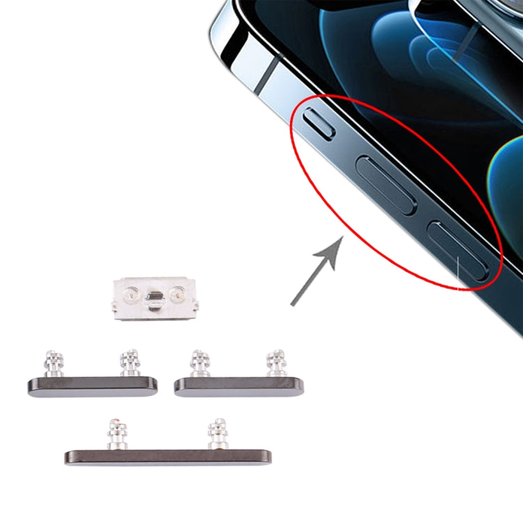 iPhone 12 Pro Power & Volume Control Button Replacement (Graphite) - Compatible & Checked Quality