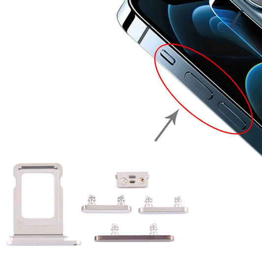 iPhone 12 Pro SIM Card Tray & Side Keys Replacement (White) - Quality Fit & Functionality