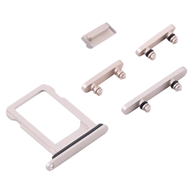iPhone 13 Mini SIM Card Tray & Side Buttons Set (Starlight) - Volume, Power & Mute Switch Replacement