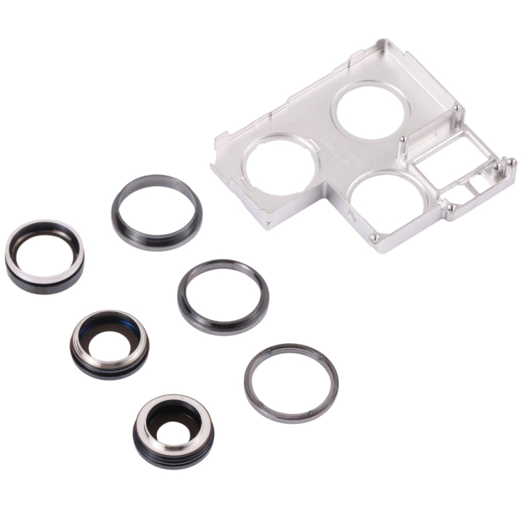 iPhone 13 Pro Max Camera Lens Cover Replacement with Retaining Bracket (Graphite) - Compatible Part