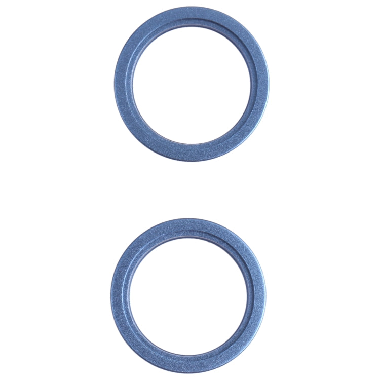 2 PCS Blue Metal Rear Camera Lens Protector Hoop Rings for iPhone 13 Mini - Replacement Parts