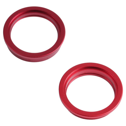 2 PCS Metal Rear Camera Lens Protector Hoop Ring for iPhone 13 Mini - Red Replacement