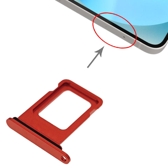 Red SIM Card Tray for iPhone 13 - Replacement Part, Fully Compatible, Professional Installation Recommended