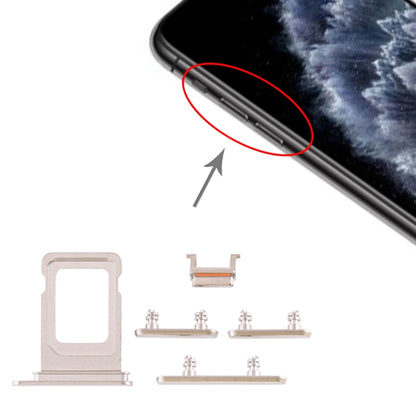 iPhone 11 Pro / 11 Pro Max SIM Card Tray & Side Key Replacement (White) - Genuine Parts, Easy Install