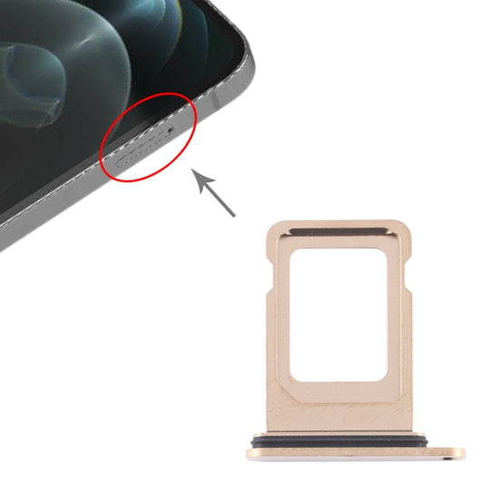 Gold SIM Card Tray for iPhone 12 Pro Max - Replacement SIM Card Tray, Professional Installation Recommended