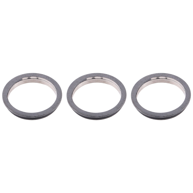 3-Piece Metal Protector Hoop Ring Set for iPhone 12 Pro Max Rear Camera Lens (Graphite) - Replacement & Installation Recommended