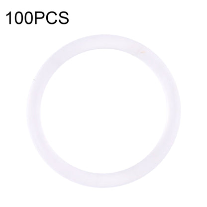 100 Waterproof Rear Camera Rings for iPhone X/11/12 Series (100 PCS, White) - Repair & Replace Parts