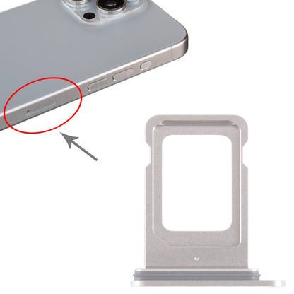 White SIM Card Tray Replacement for iPhone 15 Pro - Compatible, Professionally Tested, Perfect Fit