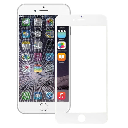 iPhone 6 Front Screen Outer Glass Lens with LCD Bezel Frame & OCA Adhesive - Replacement Part (White)