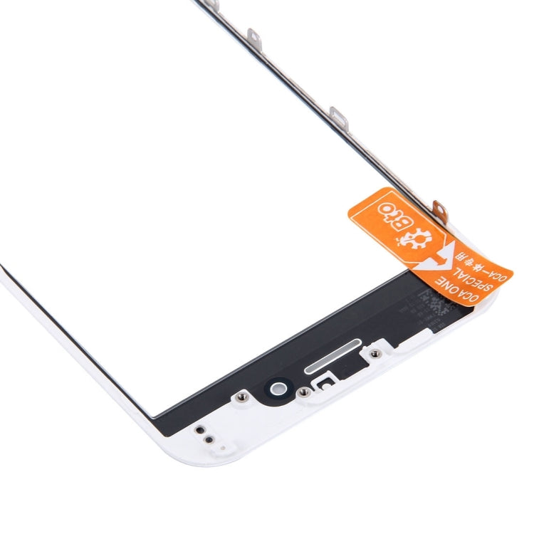 iPhone 6 Front Screen Outer Glass Lens with LCD Bezel Frame & OCA Adhesive - Replacement Part (White)