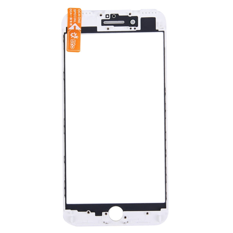 iPhone 6s Plus Front Screen Outer Glass Lens & LCD Bezel Frame with OCA Adhesive (White) - Replacement Part