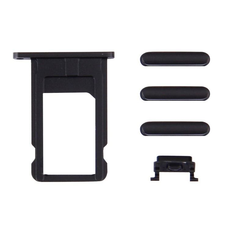 4-in-1 Replacement Parts for iPhone 6s Plus (Card Tray, Volume Control Key, Power Button, Mute Switch) - Black
