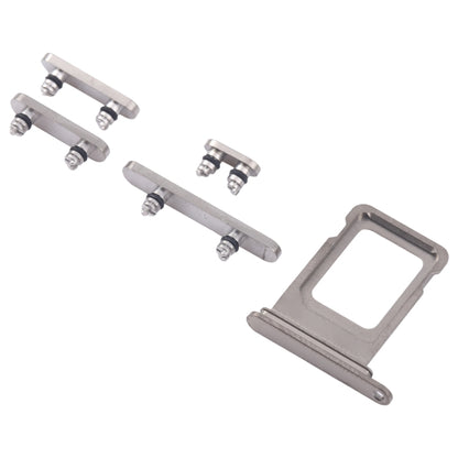 iPhone 16 Pro Silver Original SIM Card Tray with Side Keys - Volume Control, Power Button & Mute Switch