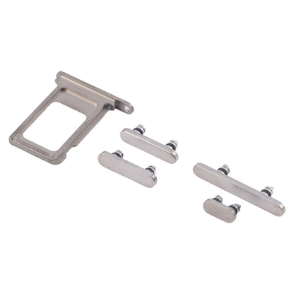 iPhone 16 Pro Silver Original SIM Card Tray with Side Keys - Volume Control, Power Button & Mute Switch